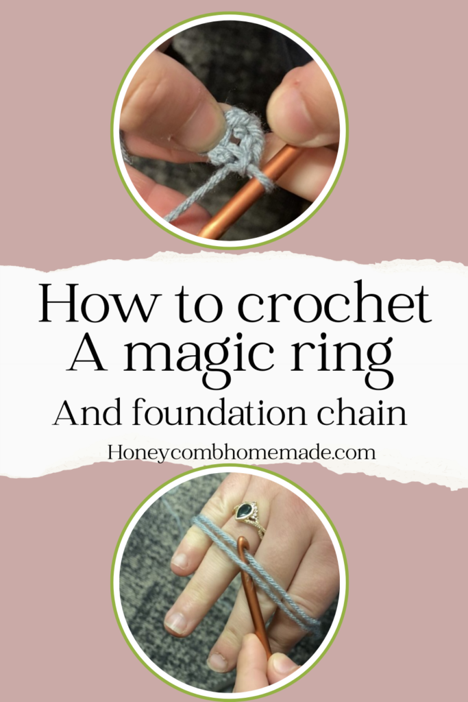 how to crochet a magic ring and foundation chain