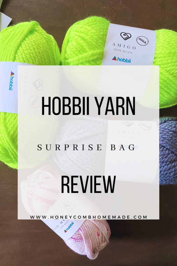 neon green yarn from hobbii yarn surprise bag