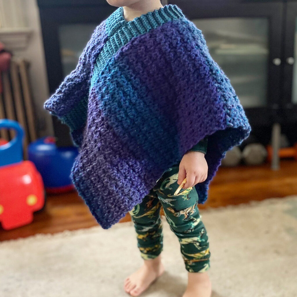 seed stitch poncho