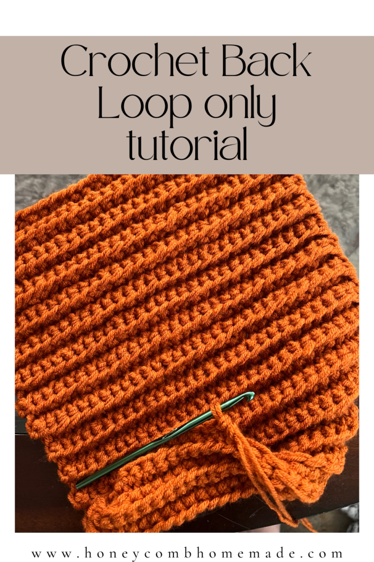 Crochet back loop only tutorial