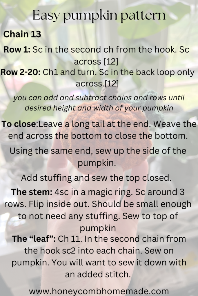 free crochet pumpkin pattern